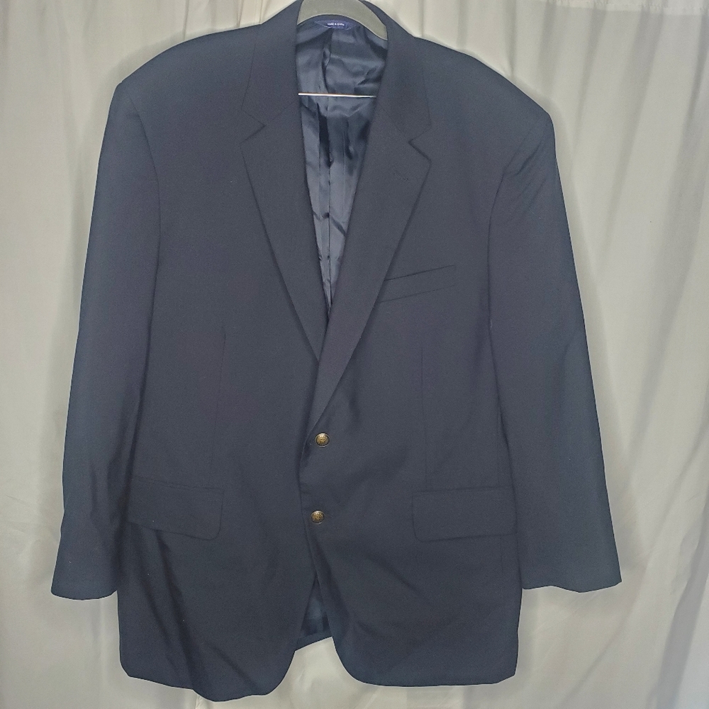 ♧ Arrow Men's  Double Button Suit Jacket Black Size 46R
